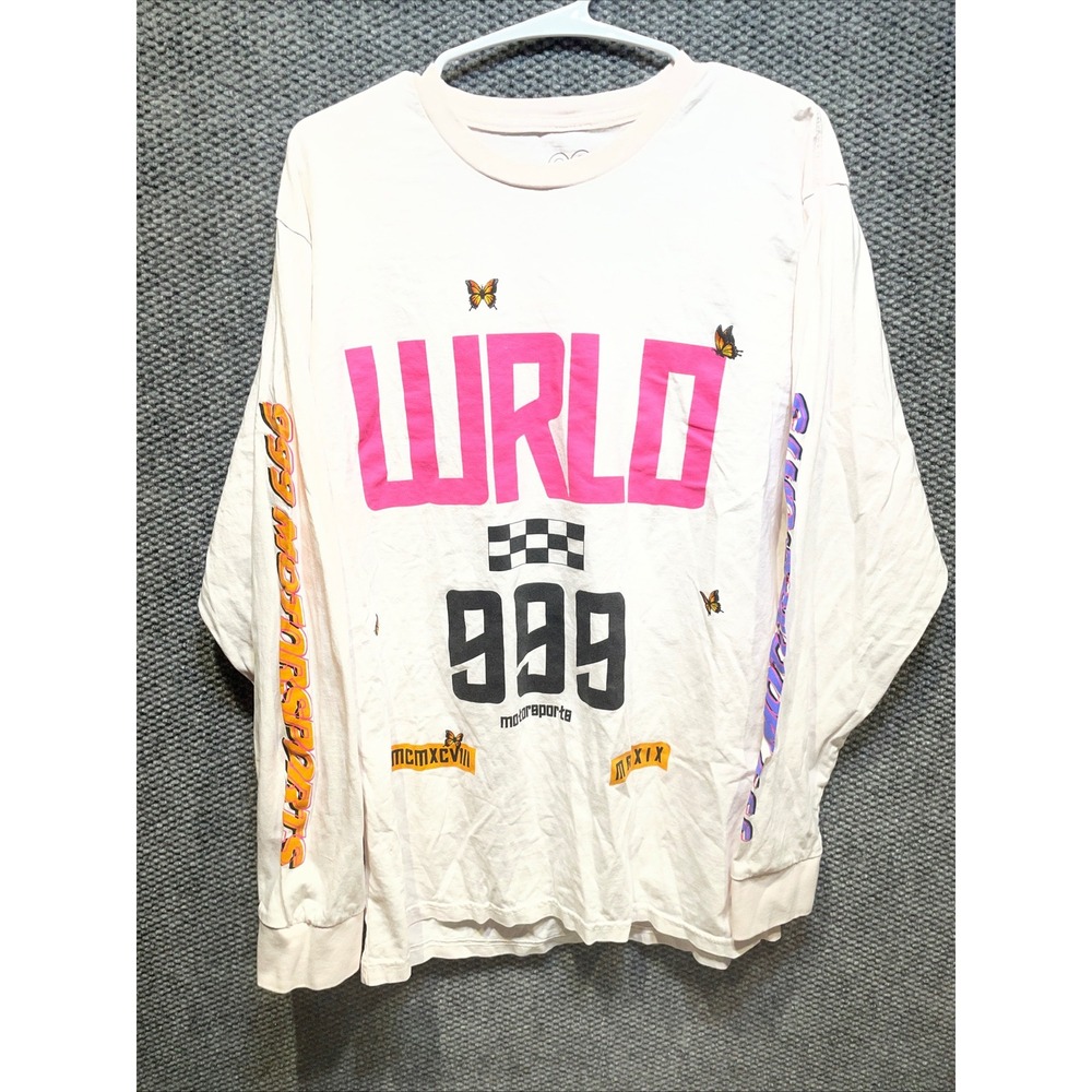 Juice WRLD 999 Club Motorsports Legends Never Die Long Sleeve Shirt White Large